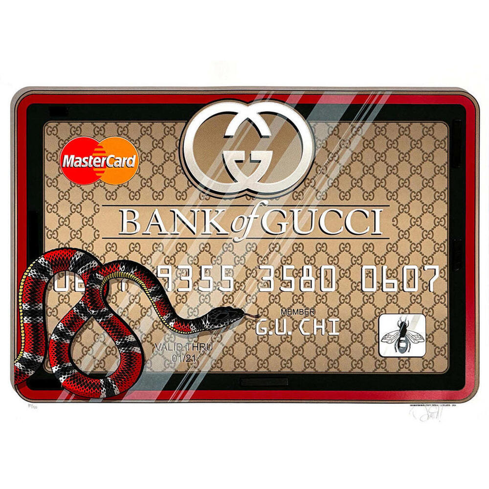 SOLD OUT - Denial ‘Luxury Credit Card: Gucci’ Screen Print (2024) SIGNED w/ COA